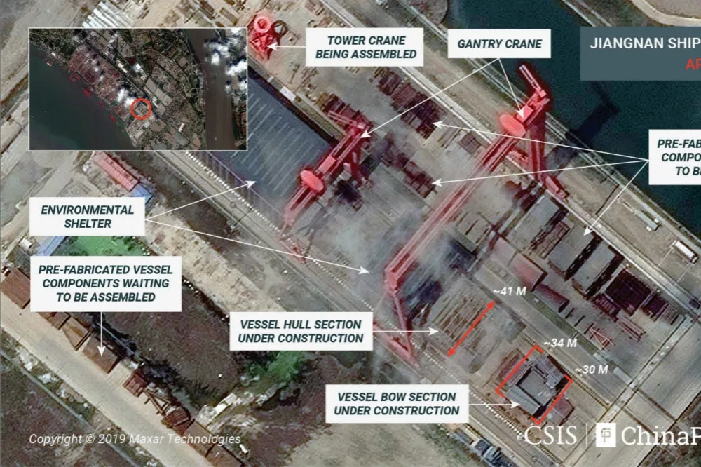 中國自製航空母艦新衛星影像曝光　002型將使用核子動力？