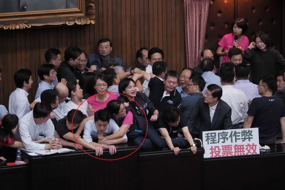 【假公濟私？】立委陳玉珍「熊抱」蔣萬安　粉絲怒吼：放開男神啦