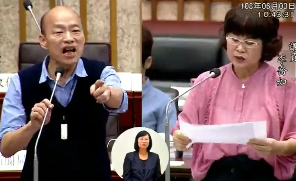 【兩人吵成一團】韓國瑜批「你沒有是非」　李喬如痛罵：你讓高雄市民丟臉