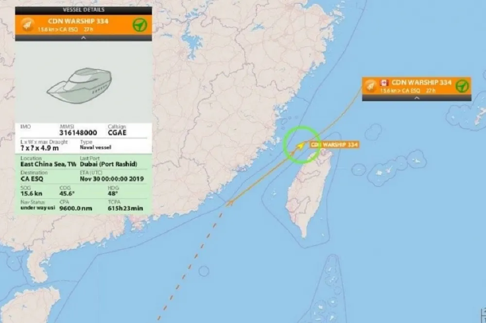 【自由航行權】加拿大軍艦首度行駛台海中線　呼應美印太戰略