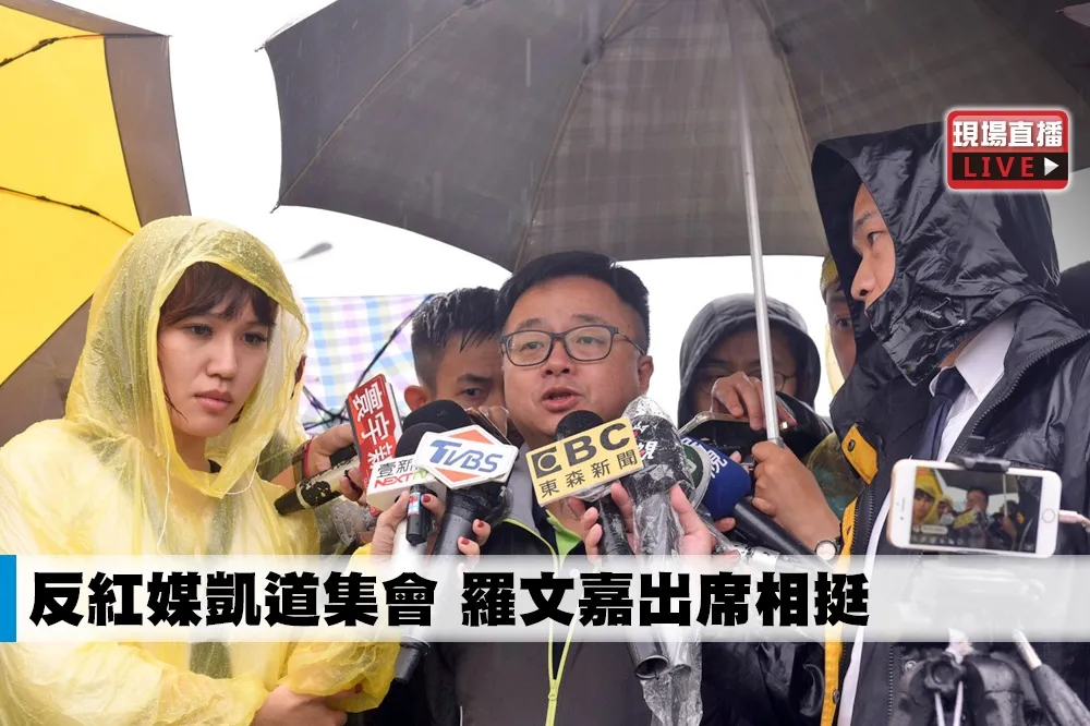 【直播】反紅媒凱道集會　羅文嘉出席相挺 
