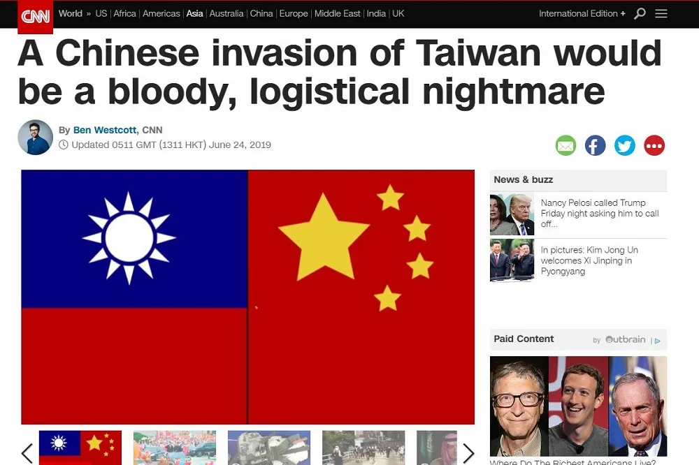 「解放軍登陸作戰有難度」　CNN：中國若侵台將是血腥噩夢