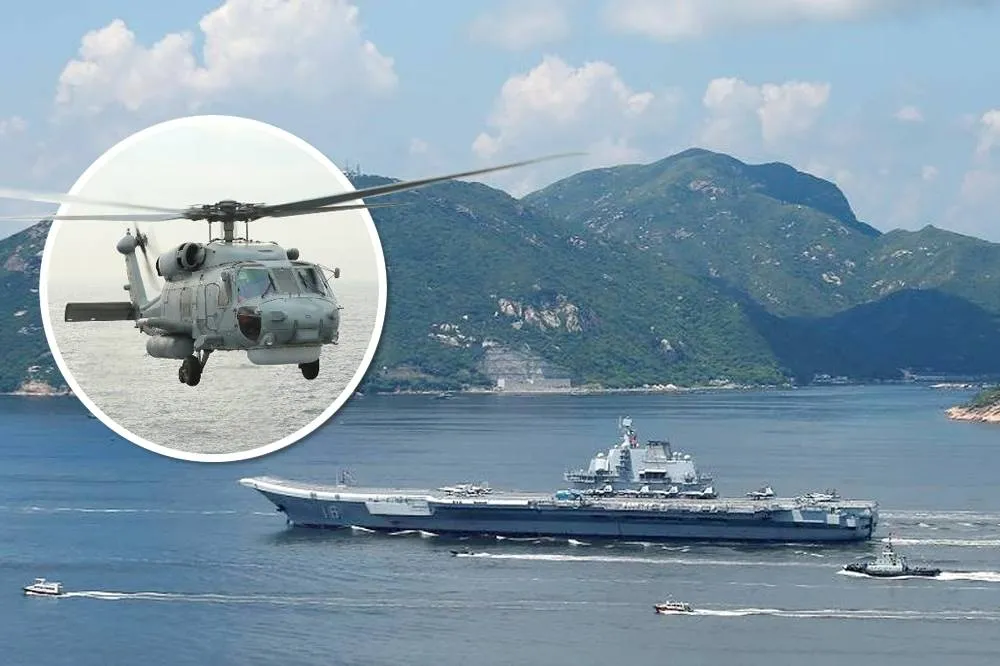 【獨家】遼寧艦首次繞台　應台反潛直升機要求整隊供空中照像