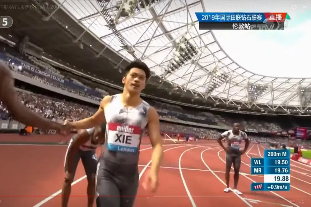 中國田徑選手謝震業200公尺飆19秒88　打破亞洲紀錄、獲2020東奧資格
