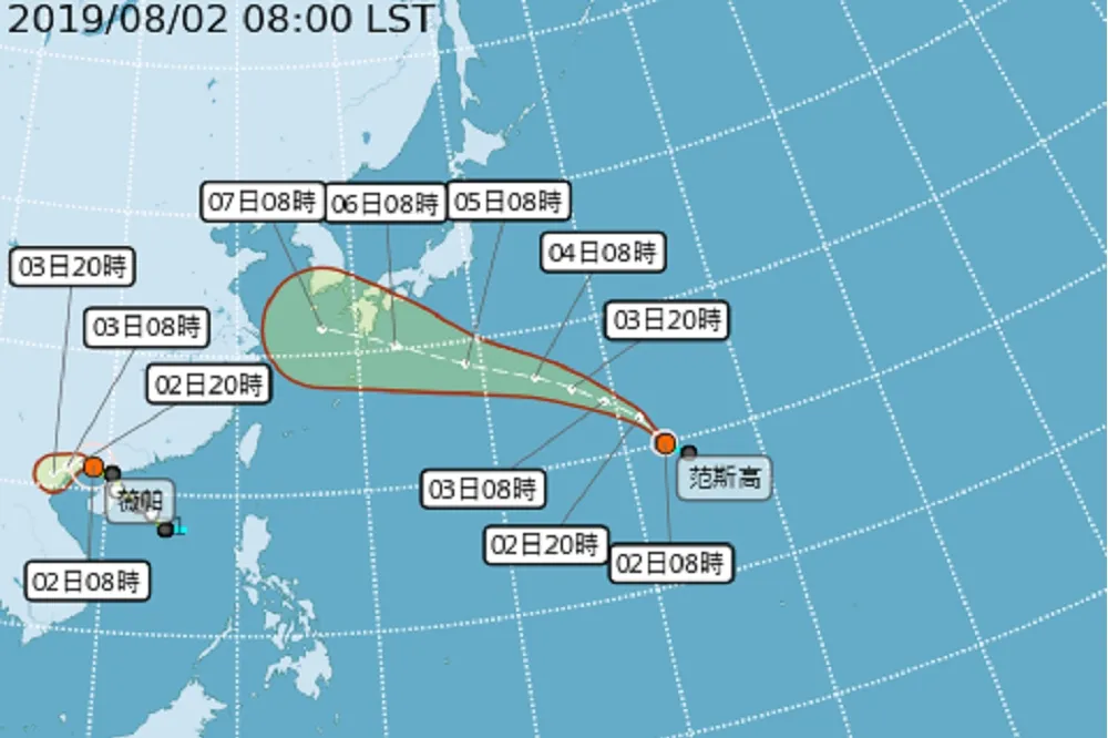 8號颱「范斯高」往日本九州走　菲律賓東部低壓「犯台機率高」