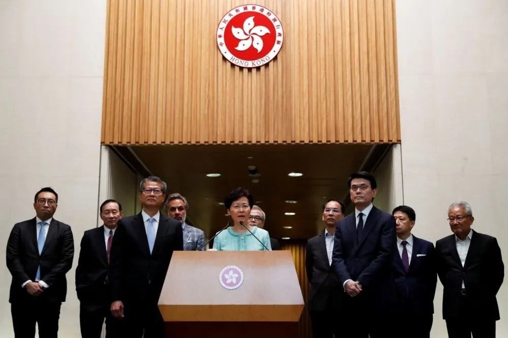 【香港反送中】特首林鄭月娥召開記者會　「香港處於內憂外患境地」