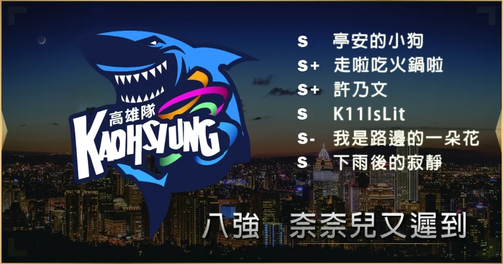 【2019六都電競】八強隊伍介紹：40分不遠、30分很近、20分快到了 ─ 奈奈兒又遲到