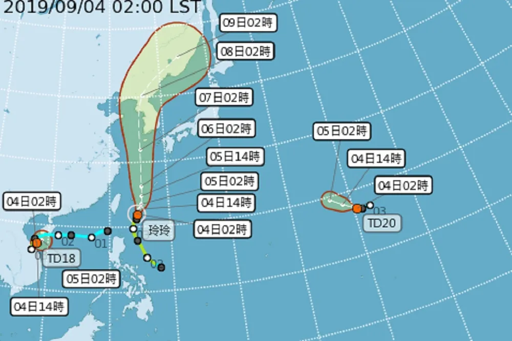 「玲玲4日恐轉中颱」全台易有豪大雨 　劍魚僅撐18小時