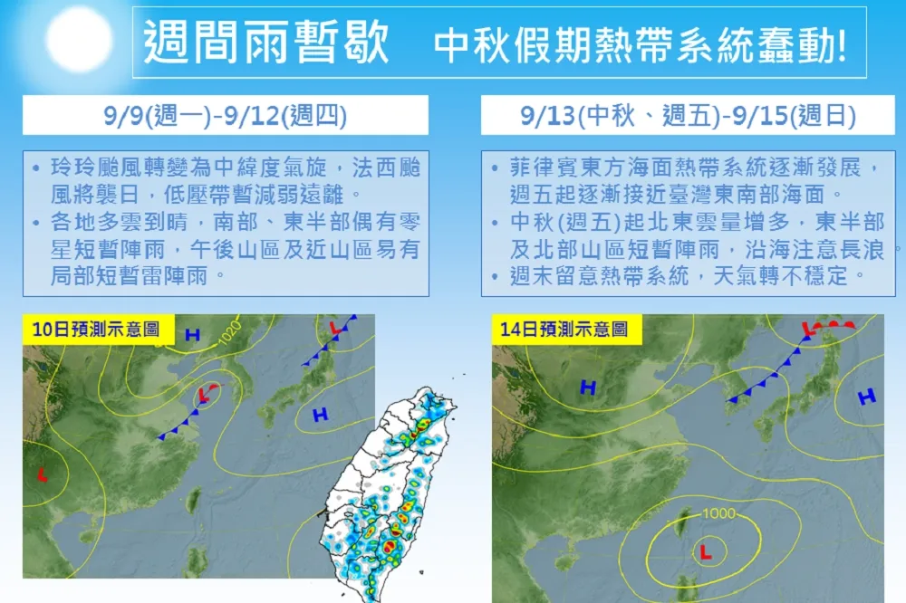 16號颱風「琵琶」恐擾中秋　氣象局：13日觀月機率低