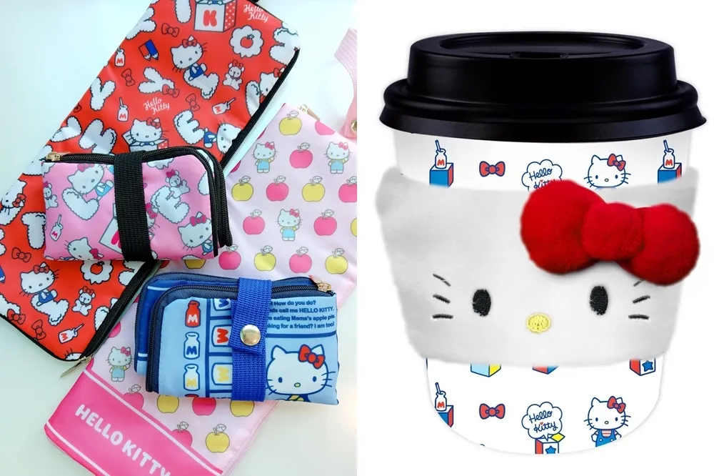 HELLO KITTY 45 週年！7-11「Kitty 愛生活週邊展」環保小物 9/11 獨家開賣　全家推出 Kitty 毛絨療癒杯套加價購