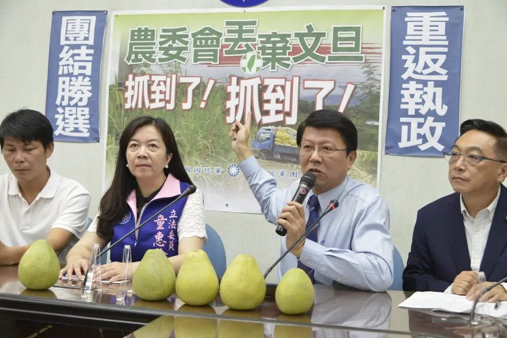【有片】轟農委會踐踏農民　謝龍介控「200萬斤文旦遭丟棄」