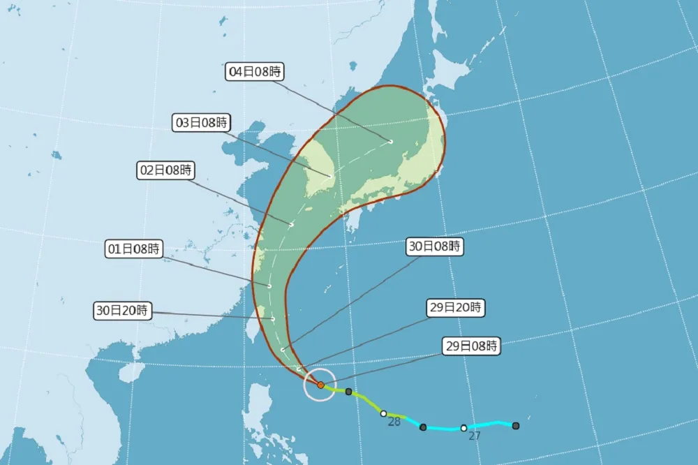 輕颱「米塔」海警08:30發布　30日影響最劇、東北部首當其衝