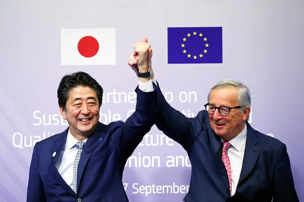 歐盟與日本簽2兆元合作協議　展現抗衡中國一帶一路決心