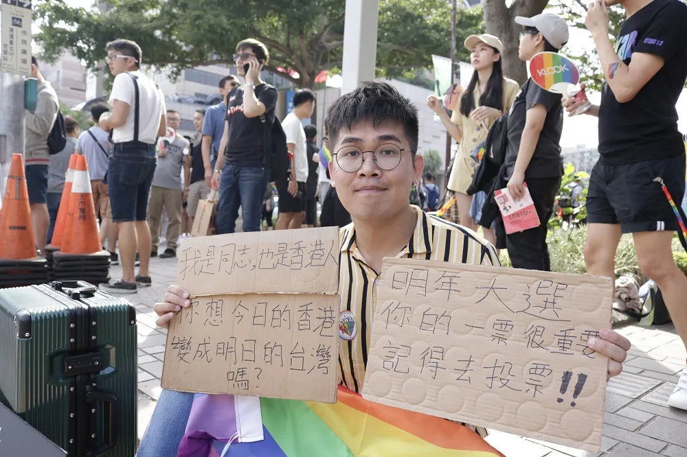【2019同志遊行】反送中抗爭港人來台參與　樂見台灣同婚合法化