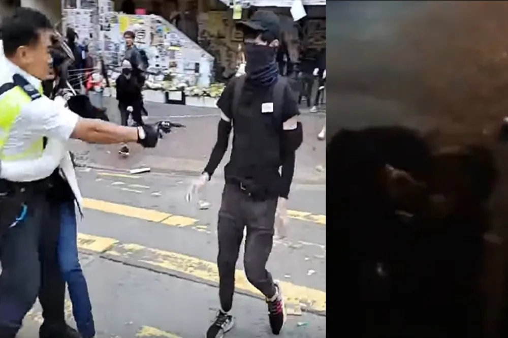香港律政司長倫敦遭包圍抗議　11/11被港警開槍射傷示威者甦醒　
