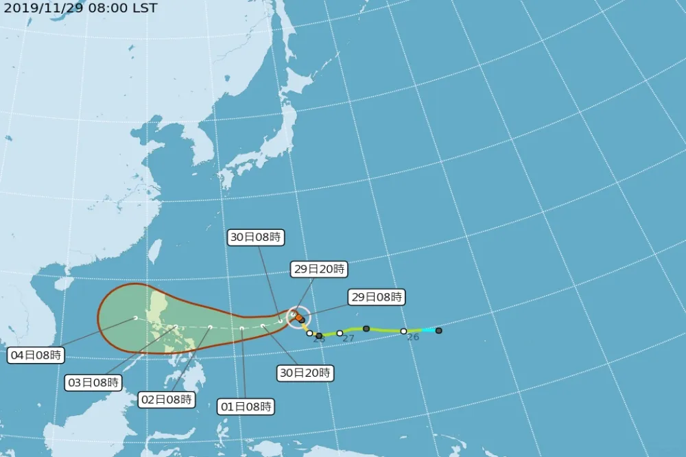  「北冕」12/3恐成強颱　屆時台灣13度低溫「又雨又冷」