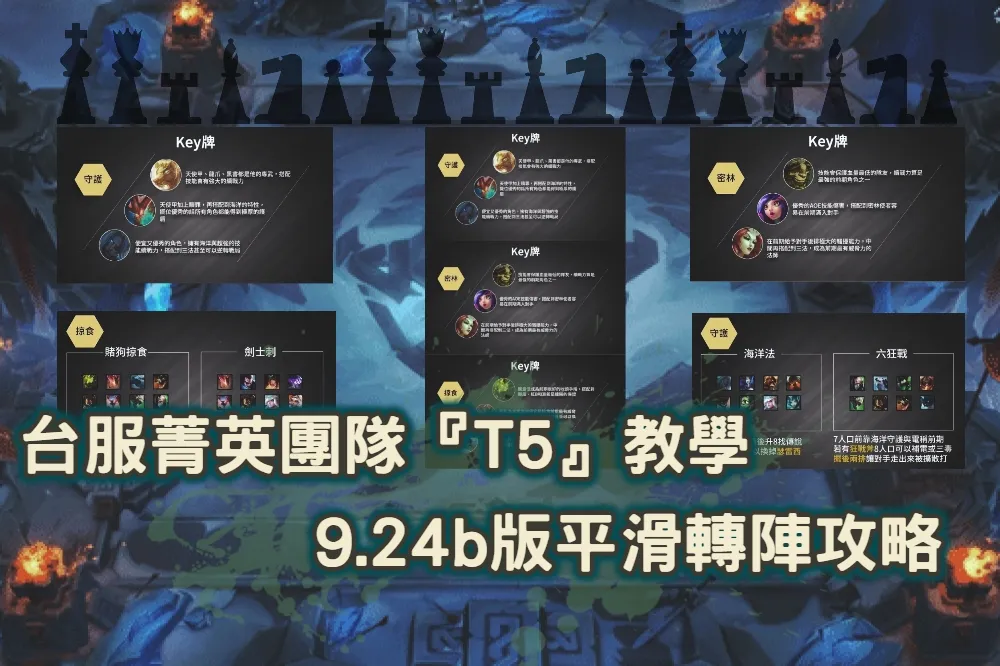 【聯盟戰棋】台服菁英團隊「T5」教學　9.24b版平滑轉陣攻略