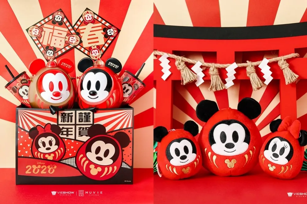 【有片】鼠年限定！威秀影城限量推出「福神米奇」香檳金爆米花桶、超萌「米奇不倒翁」福袋　