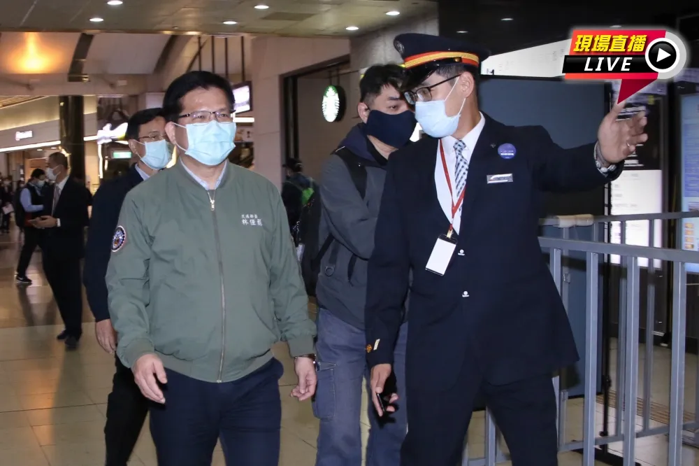 【直播】交通部長林佳龍視察　台鐵高鐵清明連假防疫措施