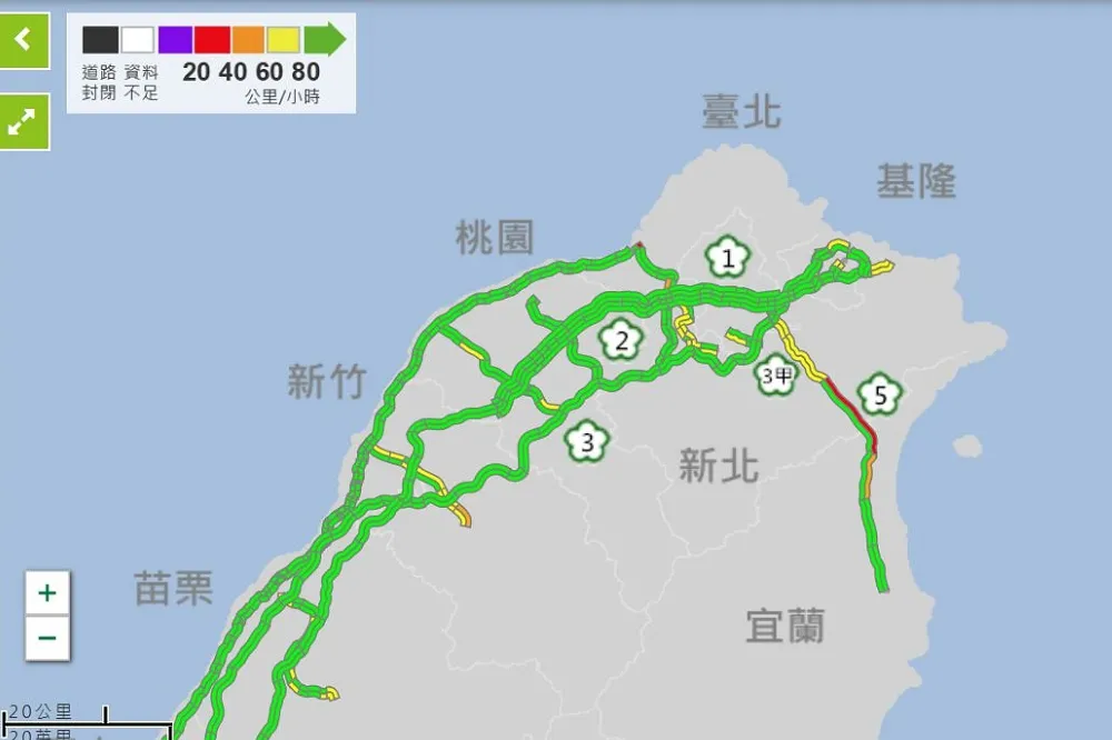 清明收假日國5壅塞　下午9大地雷路段湧車潮