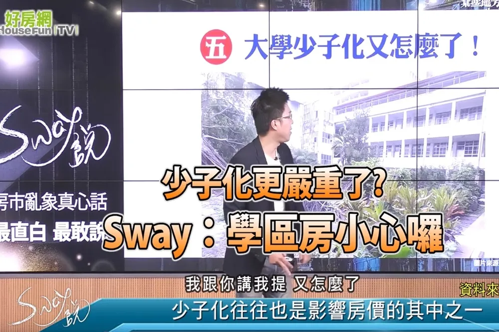 【影片】少子化更嚴重了？　Ｓ大：學區房小心囉