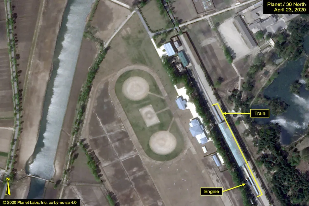 衛星照曝金正恩專列現蹤元山市　與北韓官媒27日公布動向吻合