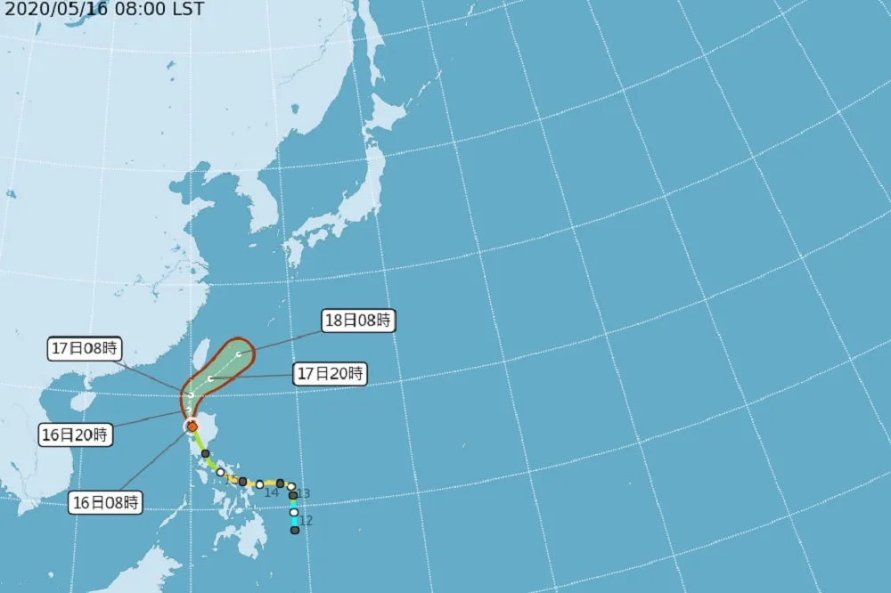 今年首颱「黃蜂」逼近　氣象局11:30發布海上警報