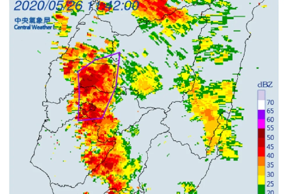 【大雷雨特報】氣象局11:51發布　彰化、南投、雲林、嘉義、台南警戒區