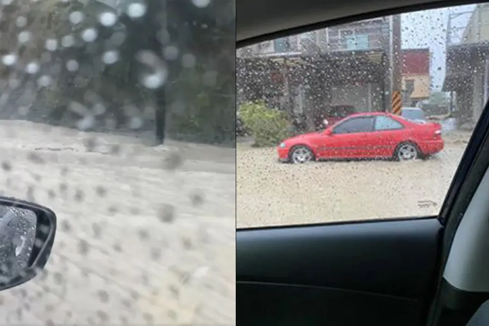 【暴雨駕到】高雄大寮區新厝路變成「新厝河」　前鎮區雨量240毫米全台第一