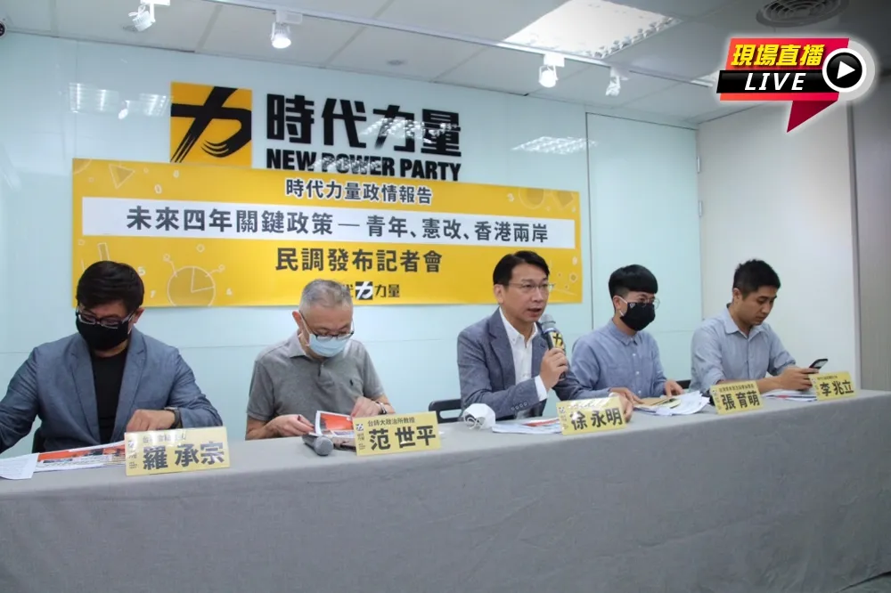 【直播】時力最新民調：60.3%支持實質修法挺港人