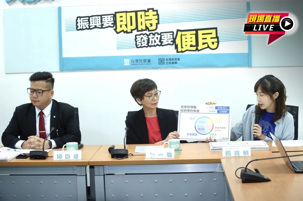 【直播】回應政院三倍券　民眾黨「振興要即時發放要便民」記者會