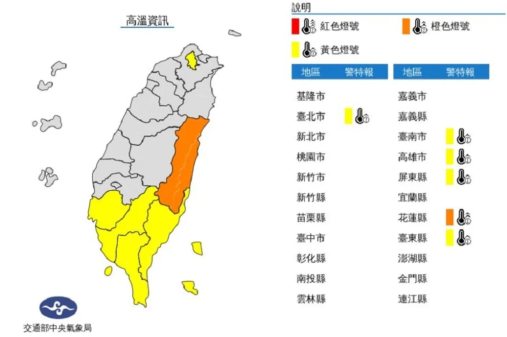 6縣市亮高溫燈號　吳德榮：將是今年以來氣溫最高的幾天