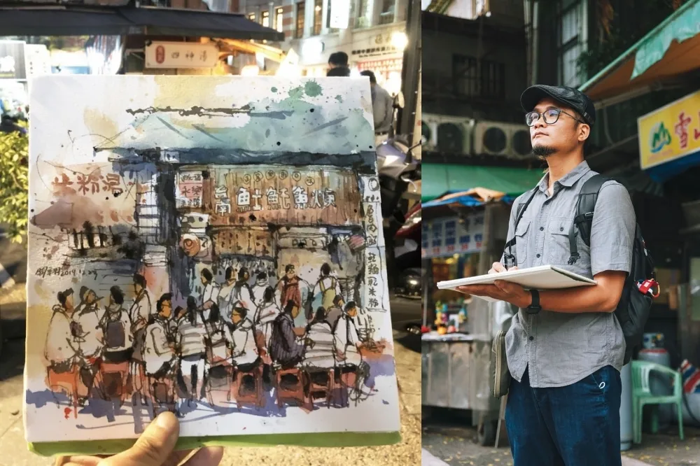 速寫畫家鄭開翔：「走進城市，繪出獨有的紋理」