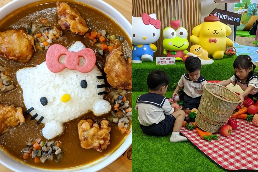 【有片】苗栗頭份新景點！「Hello Kitty 蘋果村親子餐廳」6 大最萌角色進駐、主題遊樂區、美味餐點搶先看