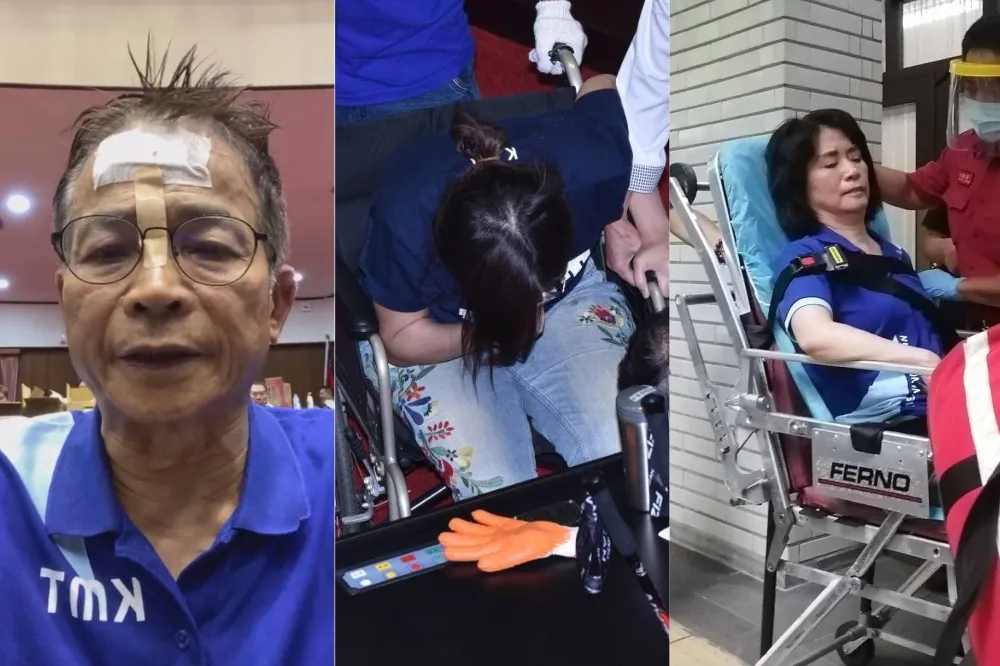 【藍綠立院暴打】賴士葆遭椅砸破頭濺血　鄭麗文跪吐、李貴敏送醫