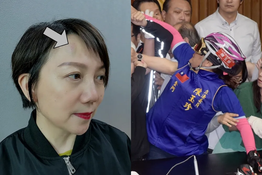 【議場變格鬥場】陳玉珍砸1.3萬全副武裝　范雲慘遭鋼鞋踹中：我才該戴安全帽