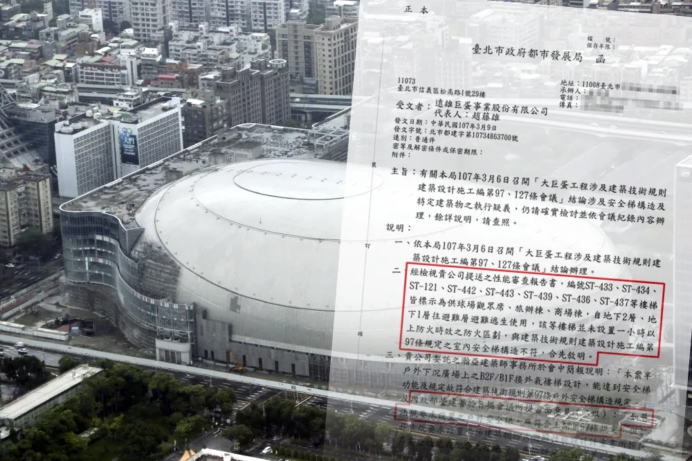 【大巨蛋弊案】柯市府幫遠雄一路開綠燈　戶外安全梯不符防火規定照給復工