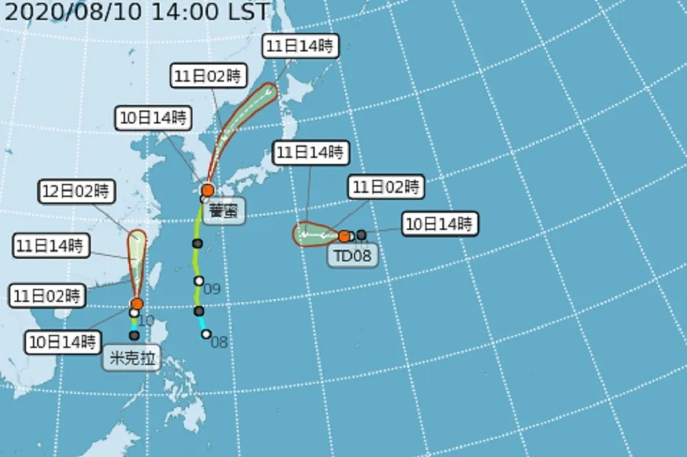 米克拉風雨增強擴大　屏東、台東豪雨警戒