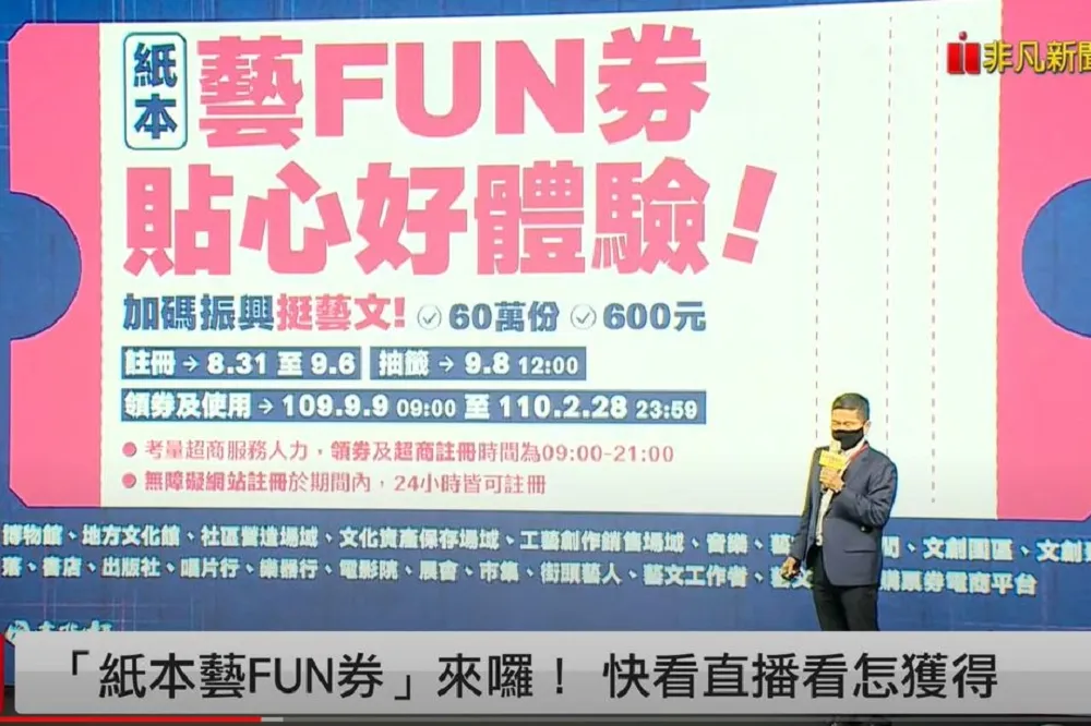 藝FUN券2.0來了！　手機弱勢族群即日起開放註冊