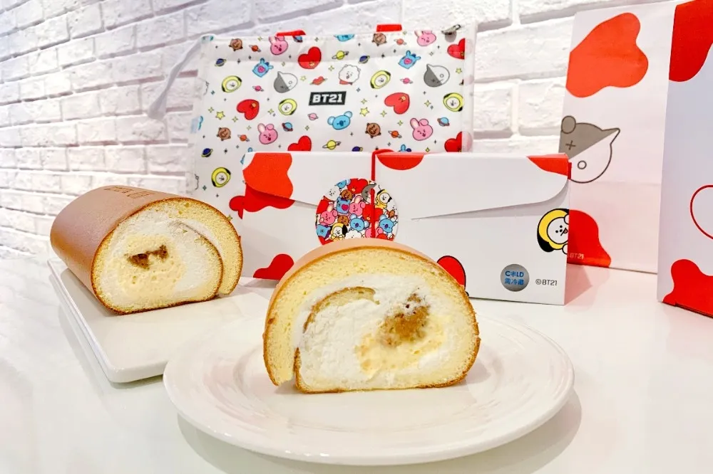 亞尼克 YTM 三週年限時快閃買一送一！ 買新口味「BT21 奶黃金沙生乳捲+保冷袋」加贈原味生乳捲