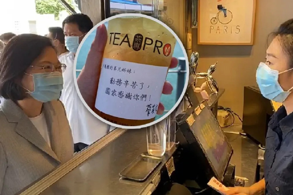 【澎湖視察】把遲到的飲料帶過來　蔡英文暖心買了150杯慰勉國軍