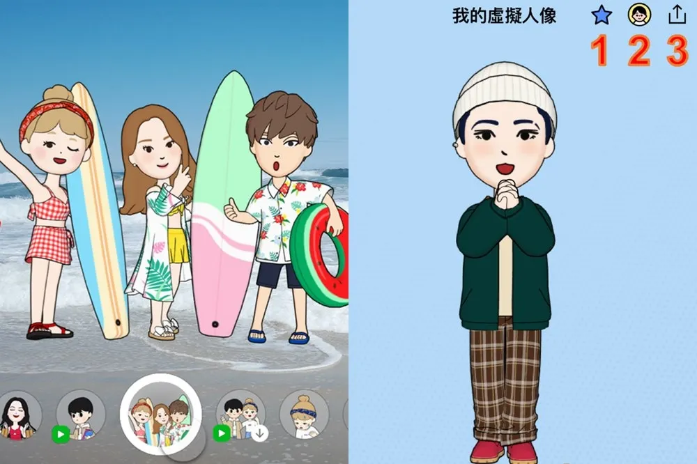 「LINE 虛擬人像」全新登場！聊天室、限動、個人檔案都能用　還可和朋友同框入鏡