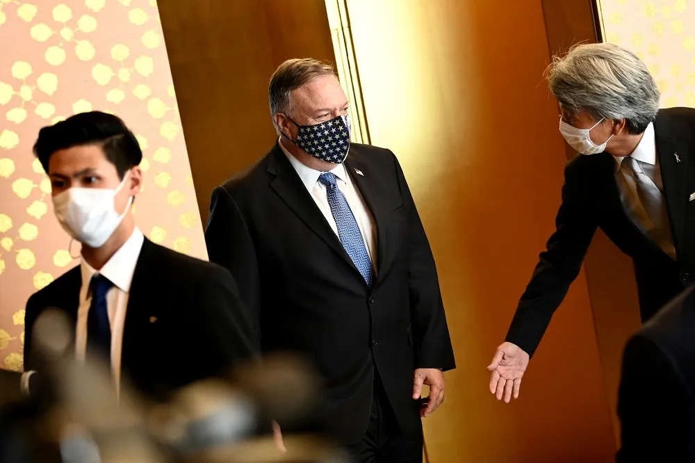美國務卿蓬佩奧抵日啟四邊會議　《路透》以「亞洲版北約」形容