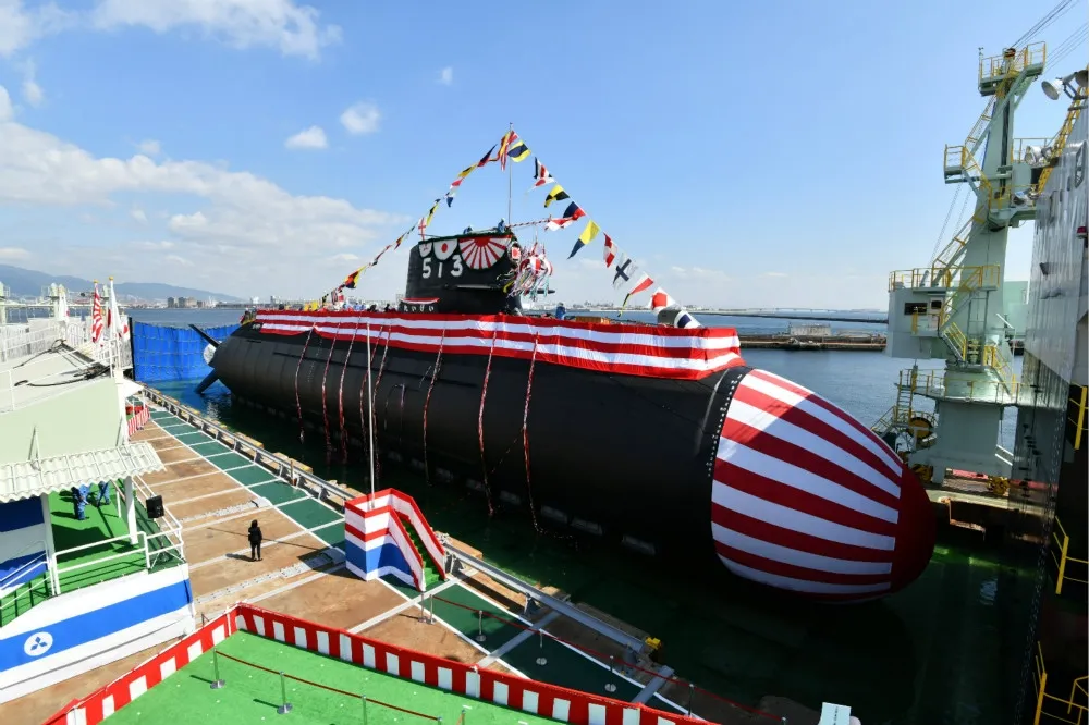 【3千噸排水量】蒼龍型後繼者　日本新一代「大鯨」潛艦下水