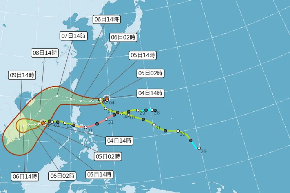 【北東防大雨】「閃電」進逼！　估5日清晨發海警、6日最近台灣