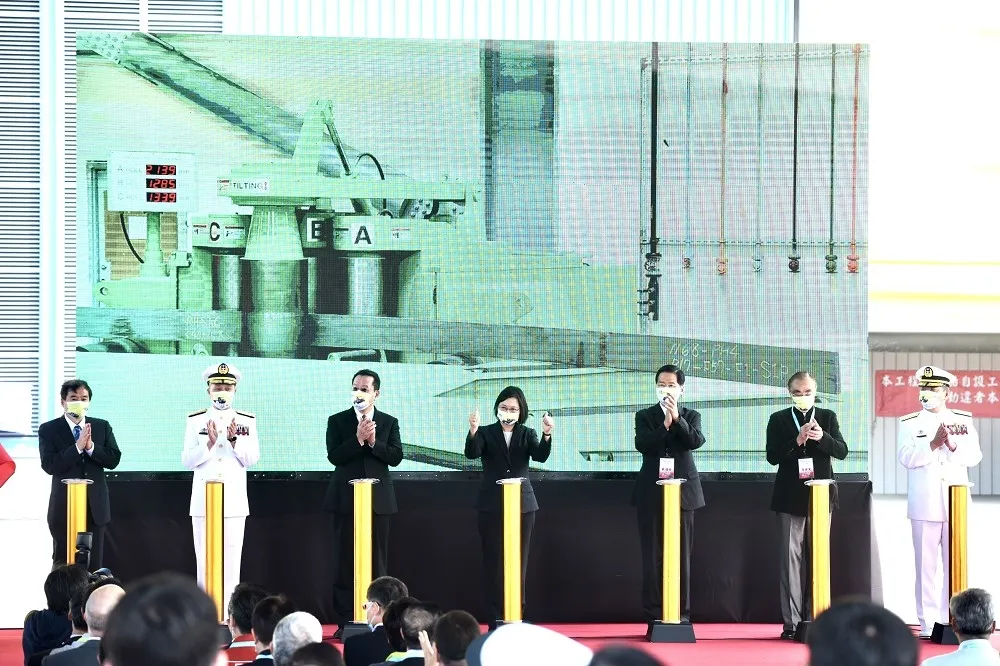 「潛艦國造」動工　蔡英文：是證明成績粉碎謠言開始