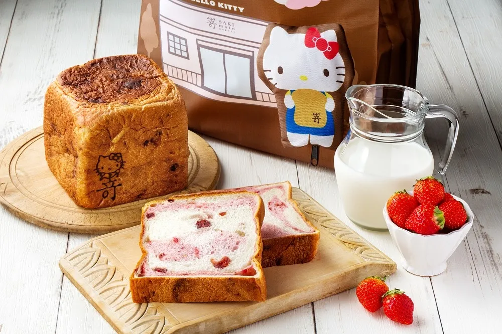 超萌環保提袋 Kitty 控必搶！嵜本ＸHello Kitty 聯名「極莓果生吐司」1/15 起全台三間門市限時限量開賣