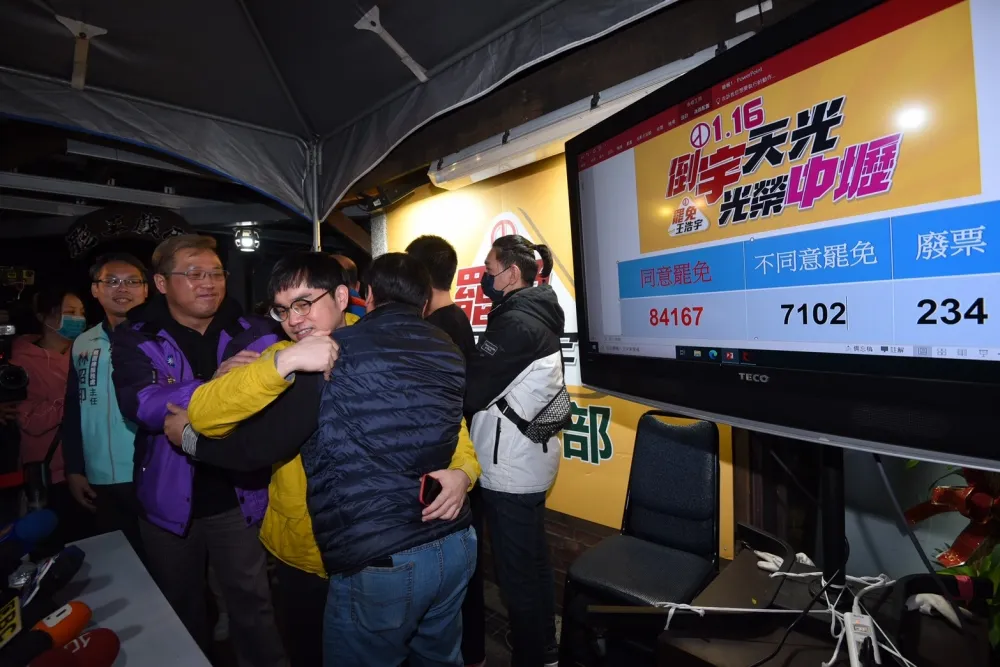 罷王同意票84582張、投票率28.14%　中選會：罷免案投票通過