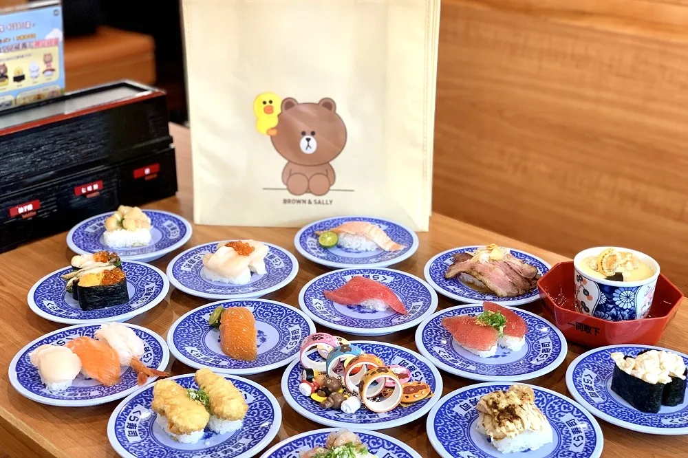 【有片】3/10 起把熊大「袋」回家！藏壽司「鮭貝賞味祭」限期七天登場　超人氣「鮭魚卵鮑魚奢華三貫」奢華上桌