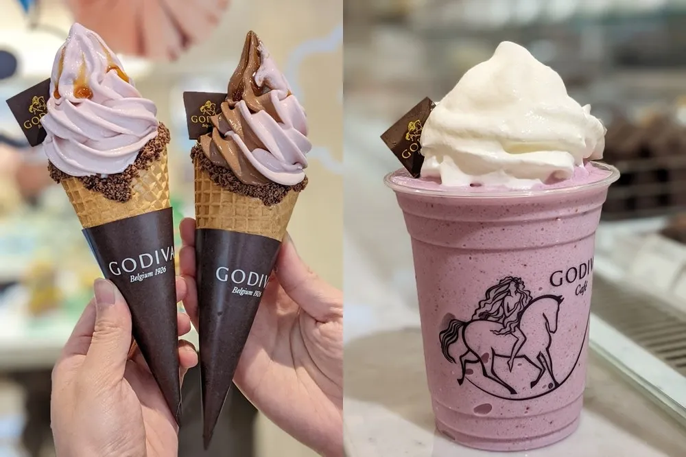 【有片】2021 年首款季節限定霜淇淋！GODIVA「紫薯紅豆」霜淇淋、奶昔 3/12 全新上市